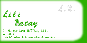 lili matay business card